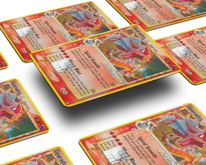 Anime Town Creations Credit Card Gyarados Star Pokemon Card Window Skins - Anime Pokemon Credit Card Skin
