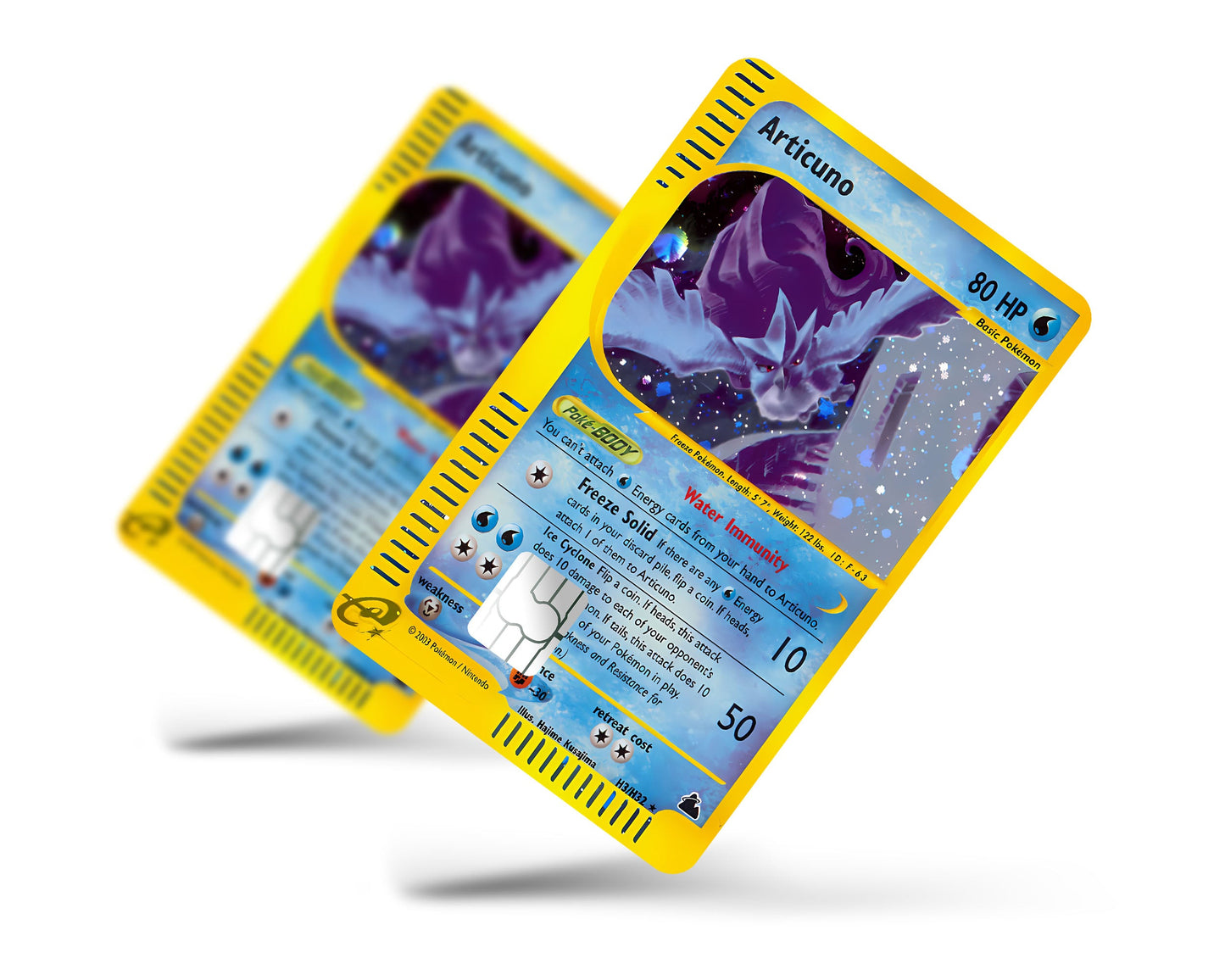 Anime Town Creations Credit Card Legendary Articuno Pokemon Card Full Skins - Anime Pokemon Credit Card Skin