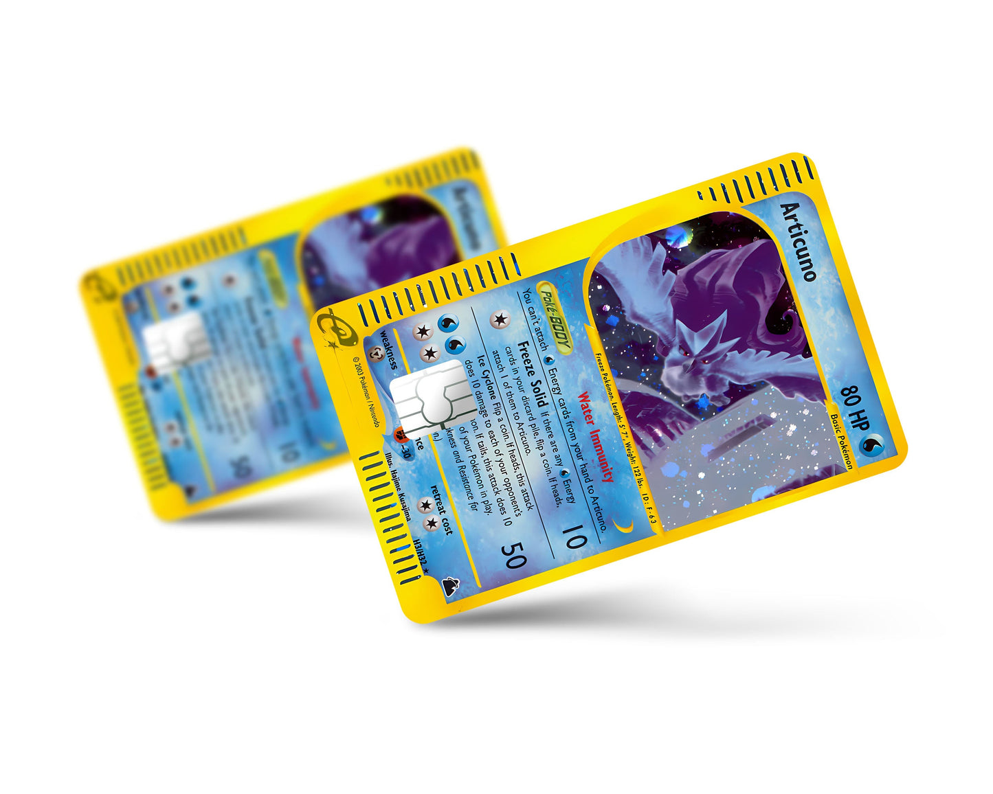 Anime Town Creations Credit Card Legendary Articuno Pokemon Card Full Skins - Anime Pokemon Credit Card Skin