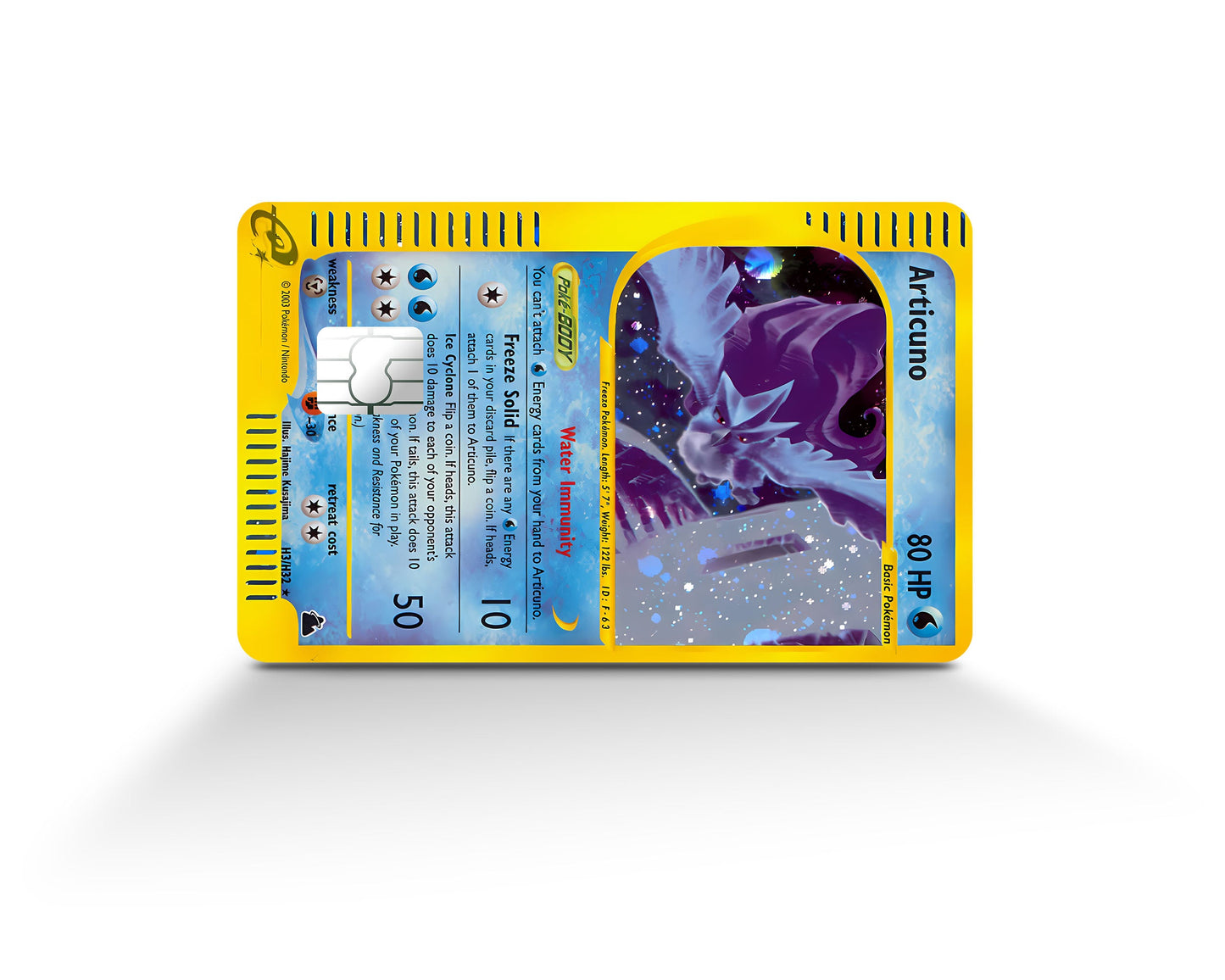 Anime Town Creations Credit Card Legendary Articuno Pokemon Card Full Skins - Anime Pokemon Credit Card Skin