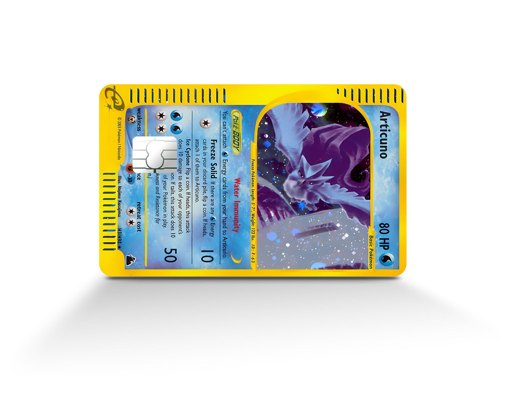 Anime Town Creations Credit Card Legendary Articuno Pokemon Card Full Skins - Anime Pokemon Credit Card Skin