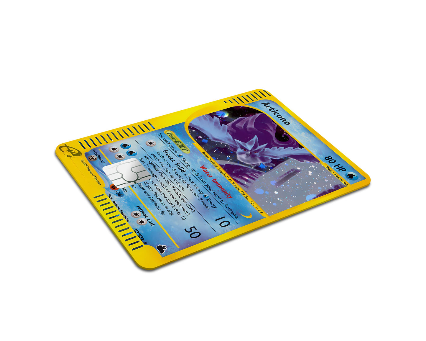 Anime Town Creations Credit Card Legendary Articuno Pokemon Card Full Skins - Anime Pokemon Credit Card Skin
