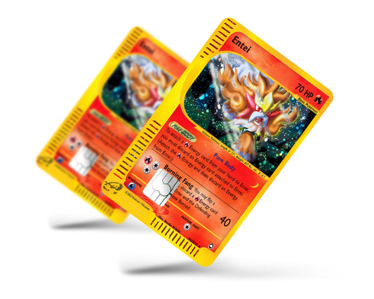 Anime Town Creations Credit Card Legendary Entei Pokemon Card Full Skins - Anime Pokemon Credit Card Skin
