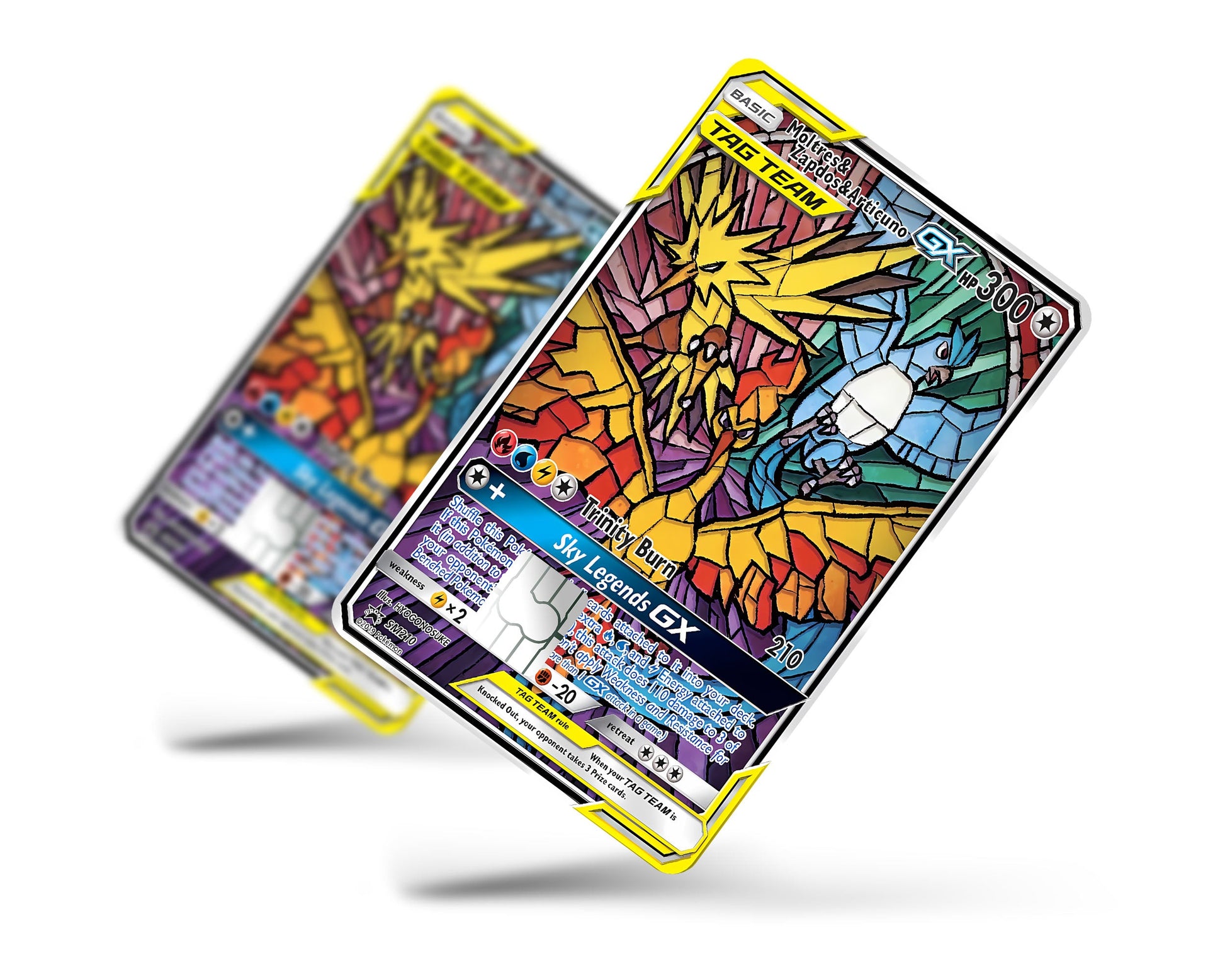 pokemon zapdos moltres articuno card Moltres Zapdos Articuno GX Promo Custom Pokemon Graded Display Case