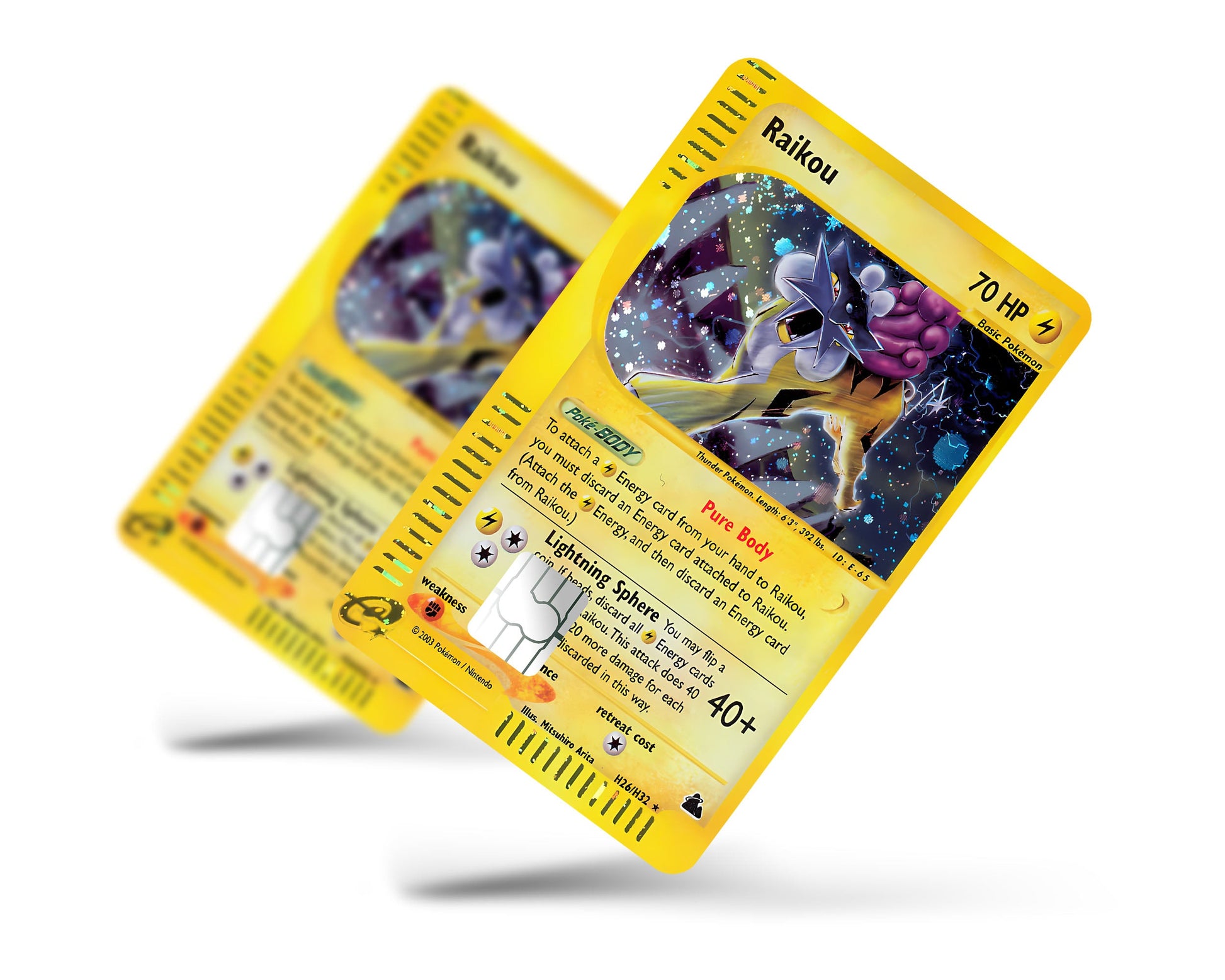 pokemon raikou card Legendary Raikou Pokemon Card Credit Card Credit Card Skin – Anime Town Creations