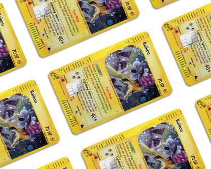 Anime Town Creations Credit Card Legendary Raikou Pokemon Card Window Skins - Anime Pokemon Credit Card Skin