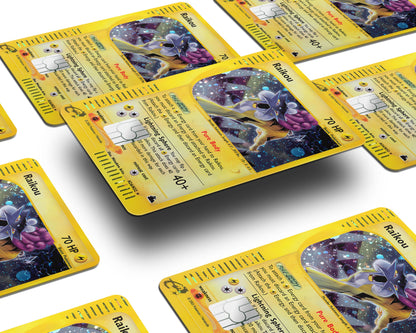 Anime Town Creations Credit Card Legendary Raikou Pokemon Card Window Skins - Anime Pokemon Credit Card Skin