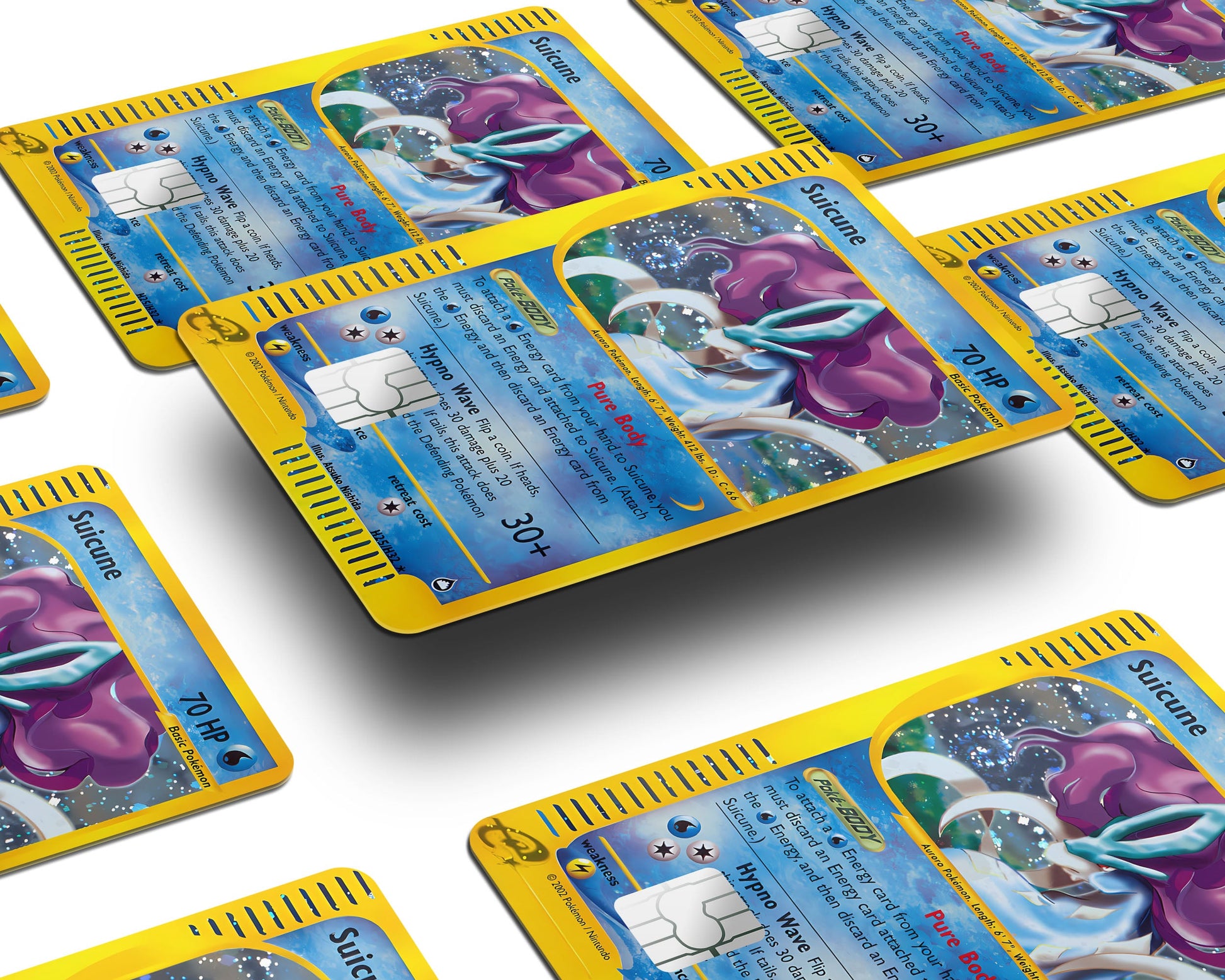 Anime Town Creations Credit Card Legendary Suicune Pokemon Card Window Skins - Anime Pokemon Credit Card Skin