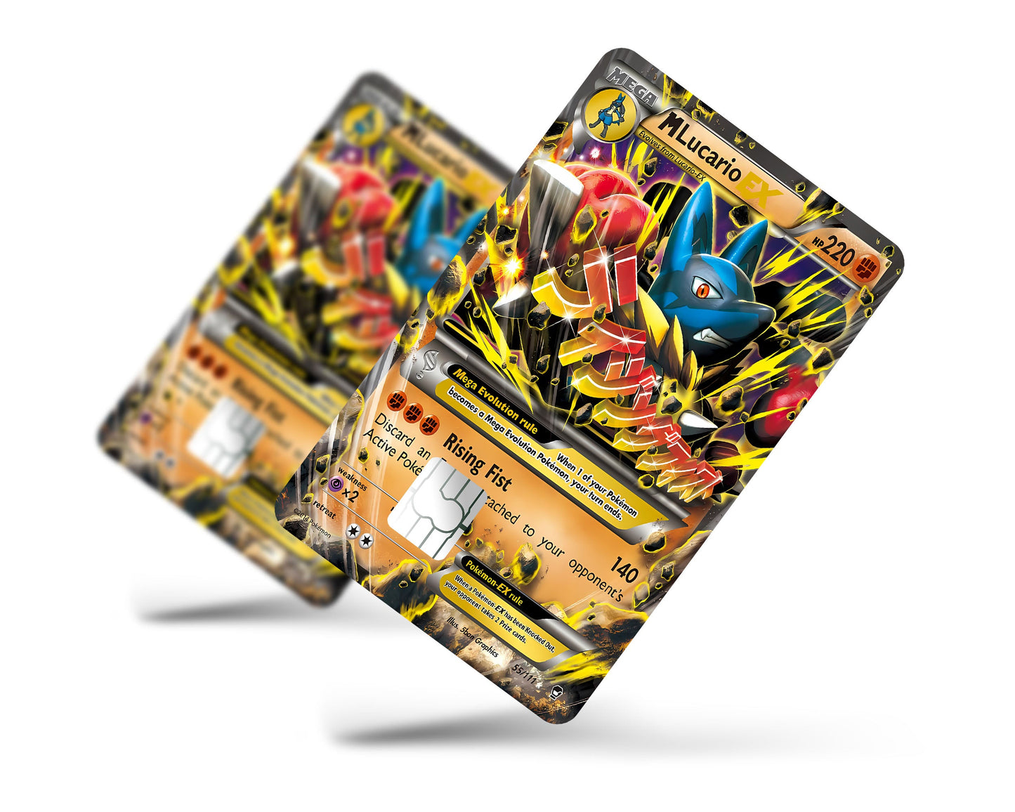 Mega Lucario Pokemon Card Credit Card Credit Card Skin Anime Town Creations Mega Lucario Pokemon Card Credit Card Credit Card Skin Anime Town Creations