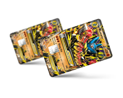 gold lucario pokemon card Mega Lucario Pokemon Card Credit Card Credit Card Skin – Anime Town Creations