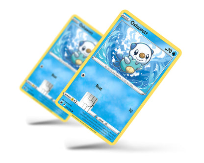 Anime Town Creations Credit Card Oshawott Pokemon Card Full Skins - Anime Pokemon Credit Card Skin