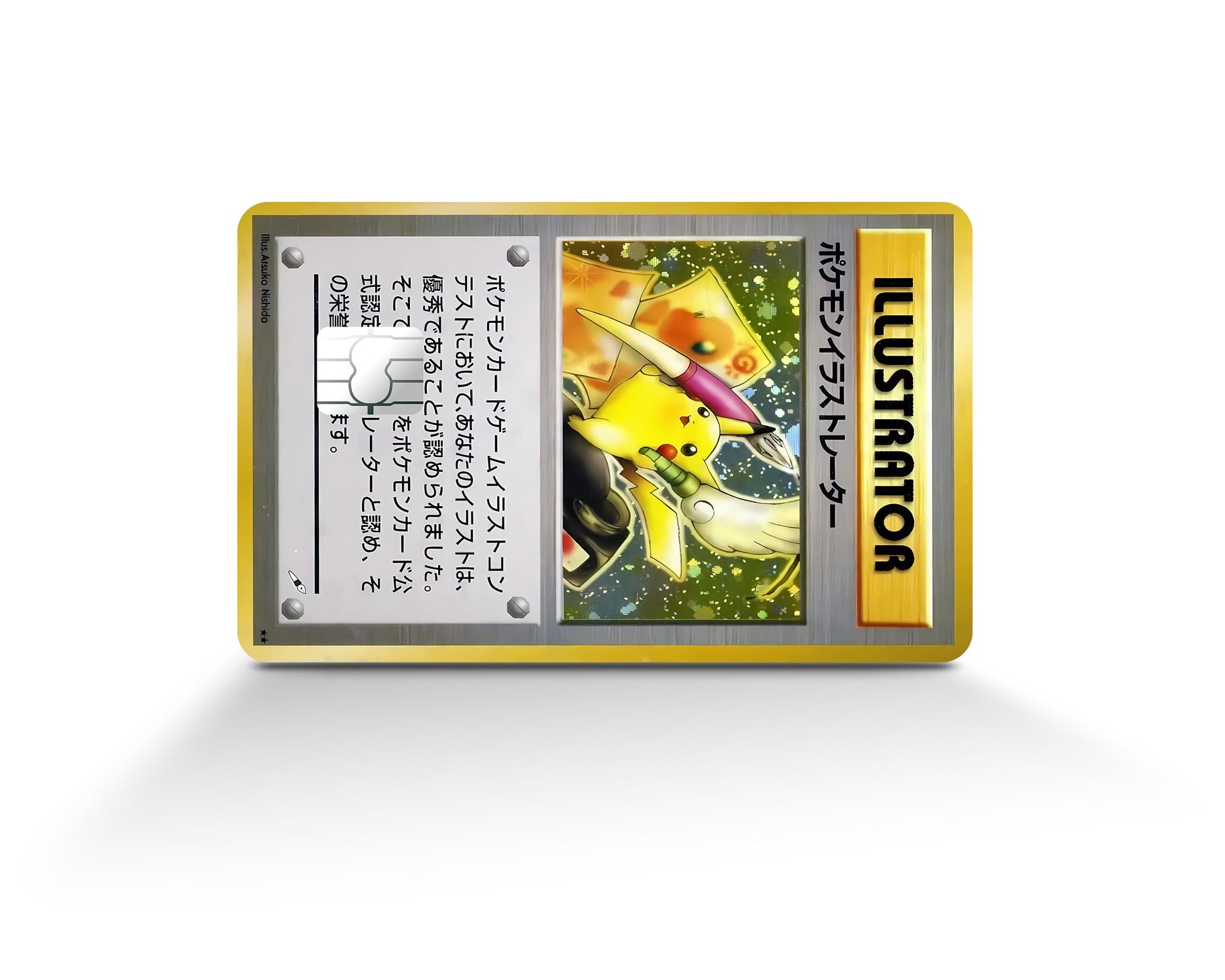 Anime Town Creations Credit Card Pikachu Illustrator Pokemon Card Full Skins - Anime Pokemon Credit Card Skin