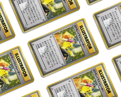 Anime Town Creations Credit Card Pikachu Illustrator Pokemon Card Window Skins - Anime Pokemon Credit Card Skin