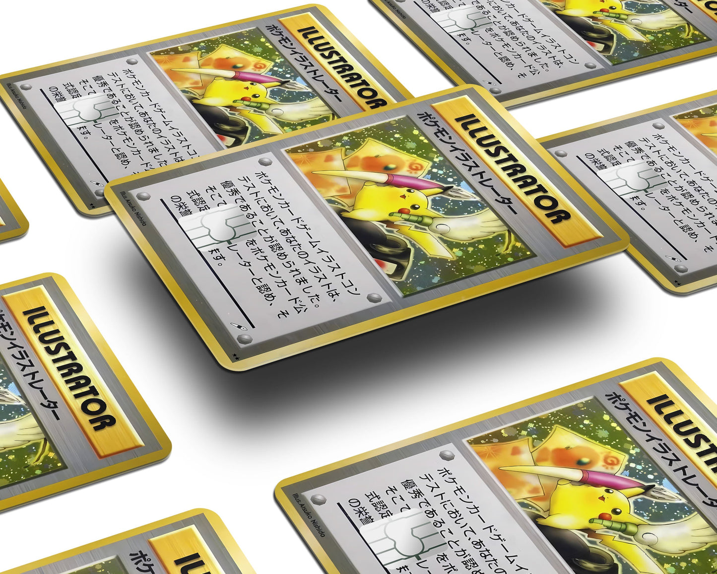 Anime Town Creations Credit Card Pikachu Illustrator Pokemon Card Window Skins - Anime Pokemon Credit Card Skin