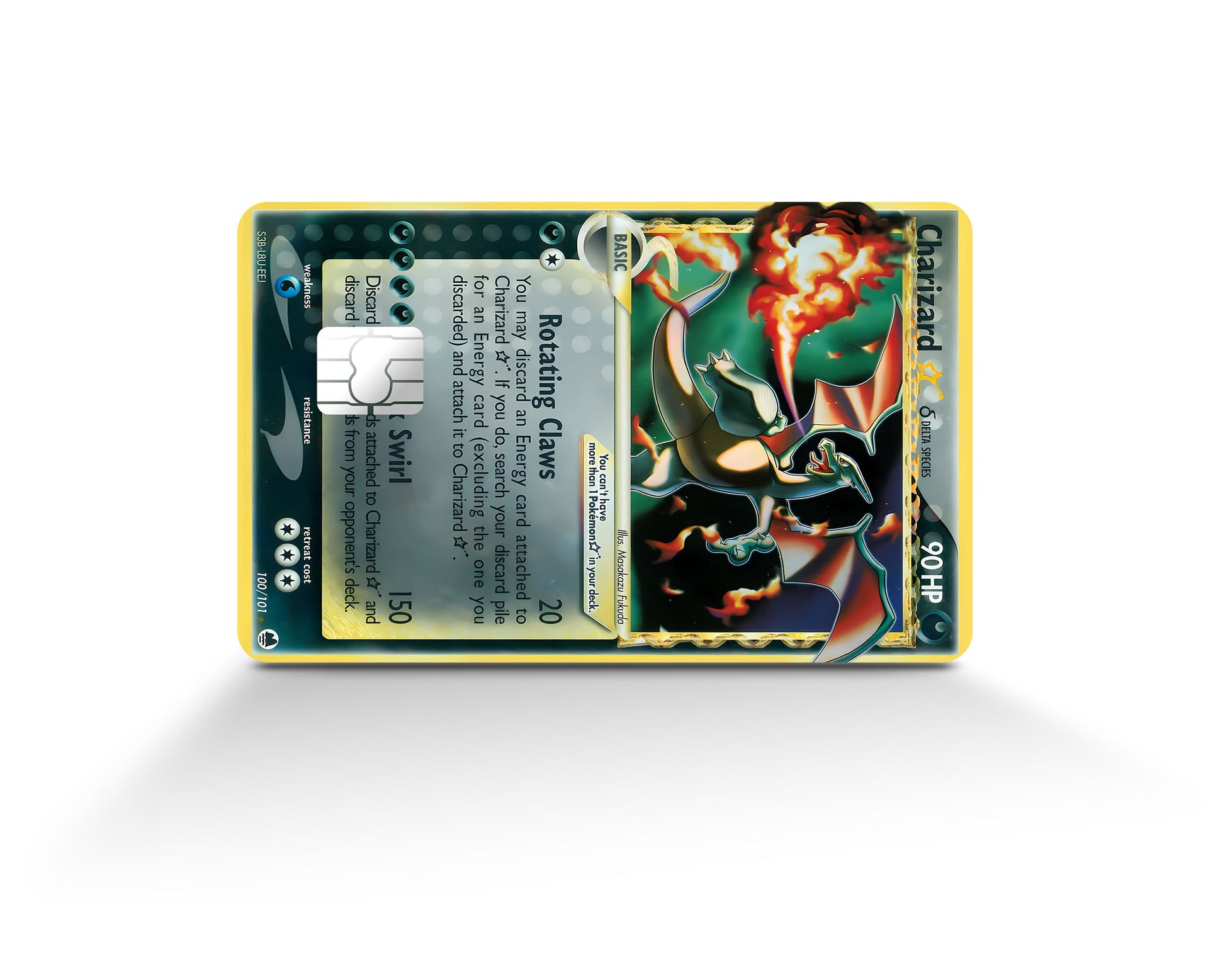 charizard star pokemon card Promo Charizard Star Pokemon Card Credit Card Credit Card Skin – Anime Town Creations