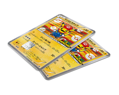 Anime Town Creations Credit Card Promo Mario Pikachu JP Pokemon Card Window Skins - Anime Pokemon Credit Card Skin