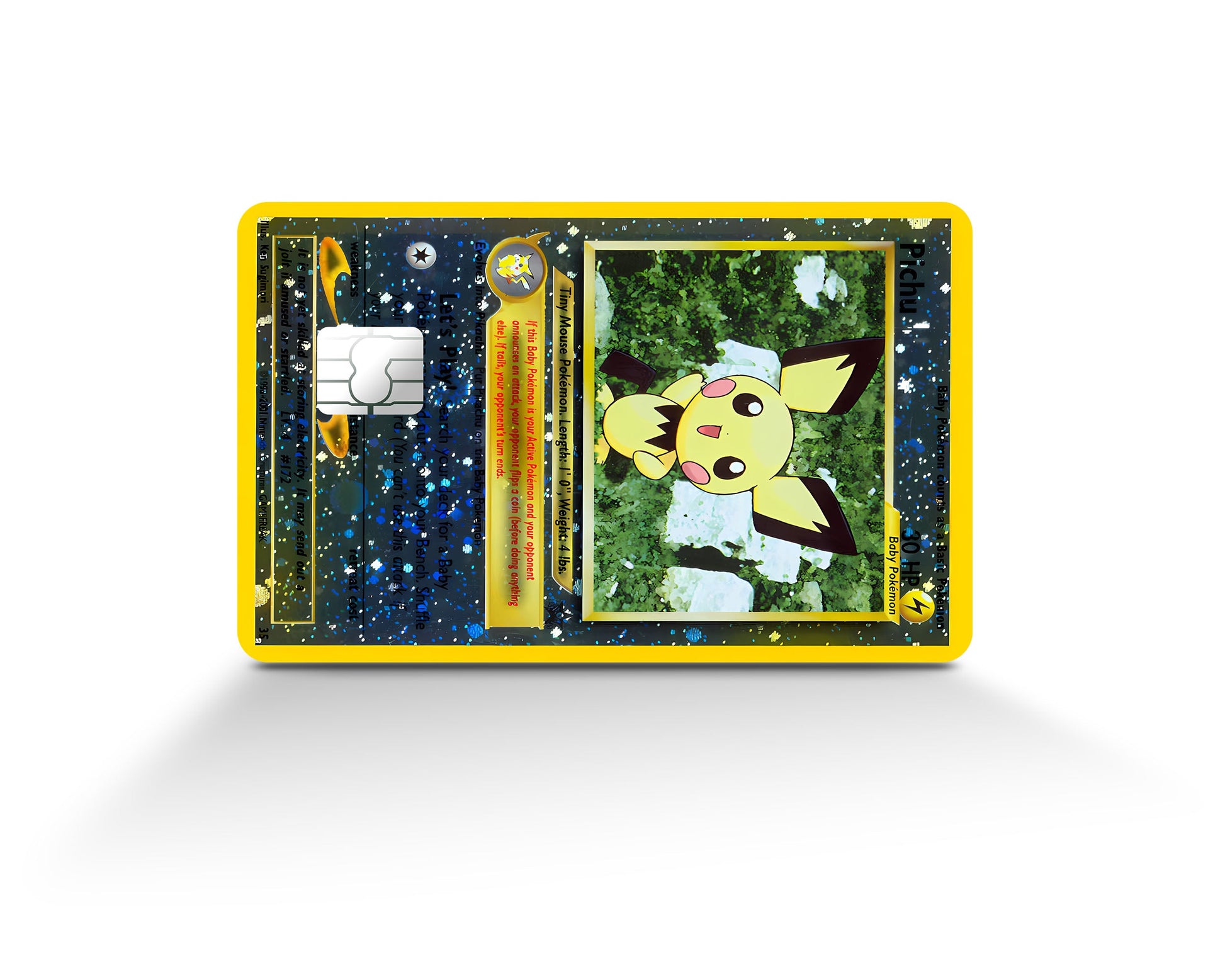 Promo Pichu Star Pokemon Card Credit Card Credit Card Skin Anime Town Creations Promo Pichu Star Pokemon Card Credit Card Credit Card Skin Anime Town Creations