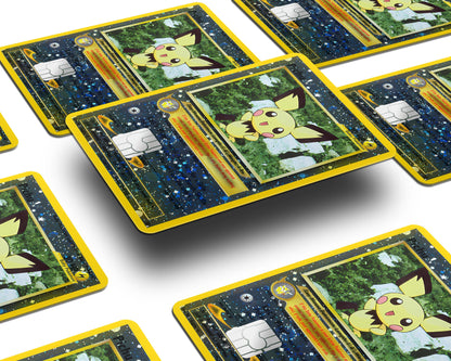 Anime Town Creations Credit Card Promo Pichu Star Pokemon Card Window Skins - Anime Pokemon Credit Card Skin