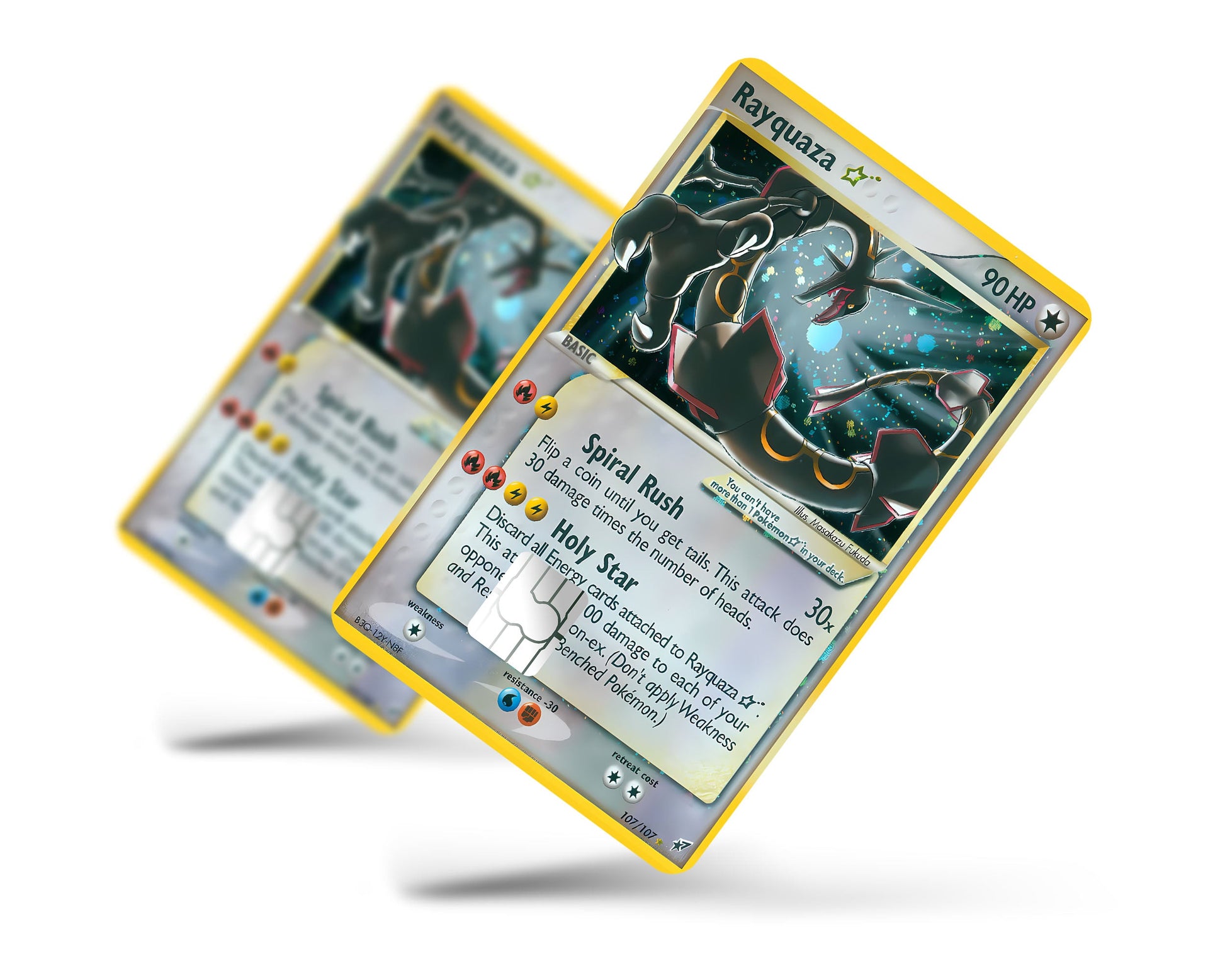 Promo Rayquaza Star Pokemon Card Credit Card Skin