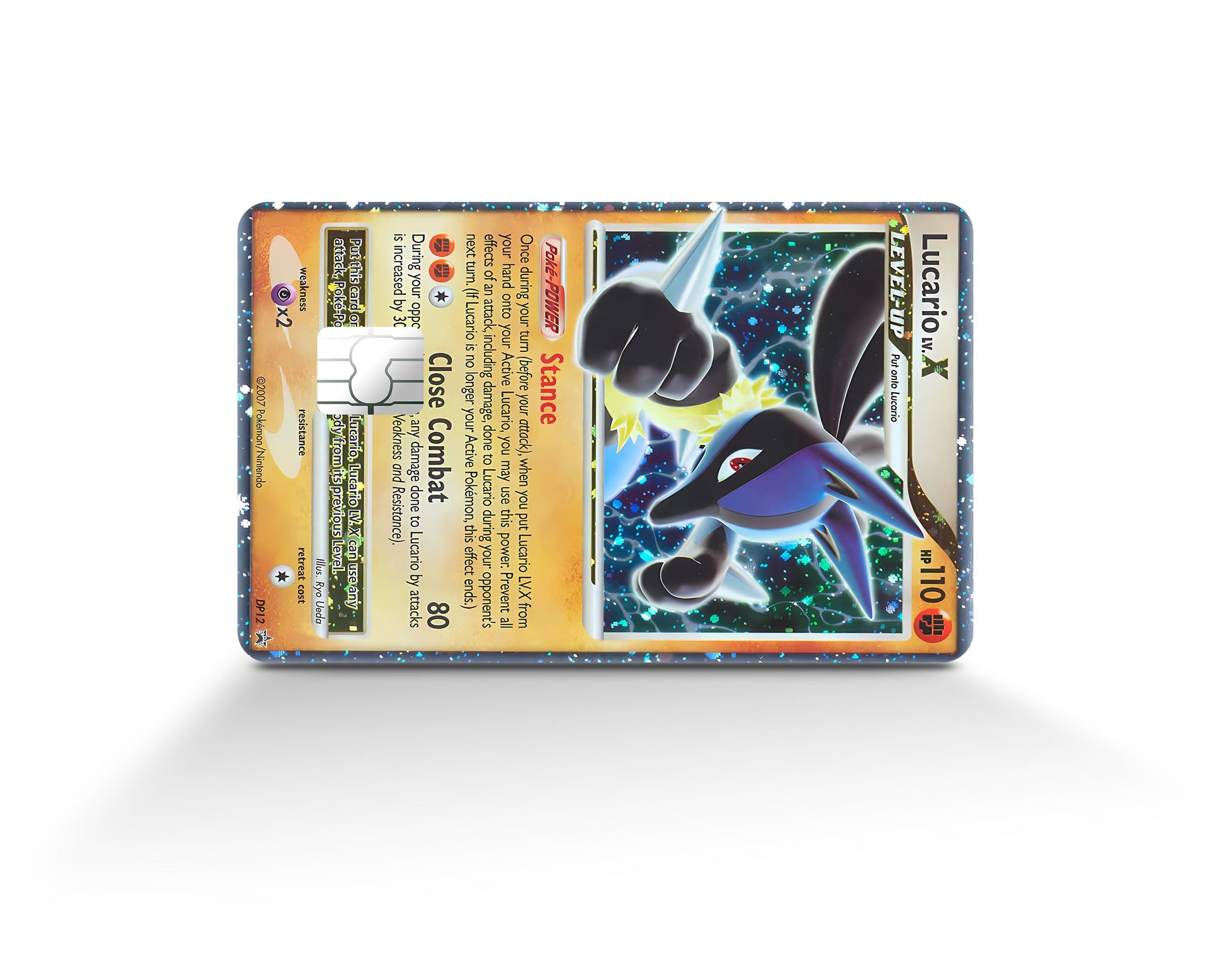 lucario pokemon card rare Rare Lucario Pokemon Card Credit Card Credit Card Skin – Anime Town Creations