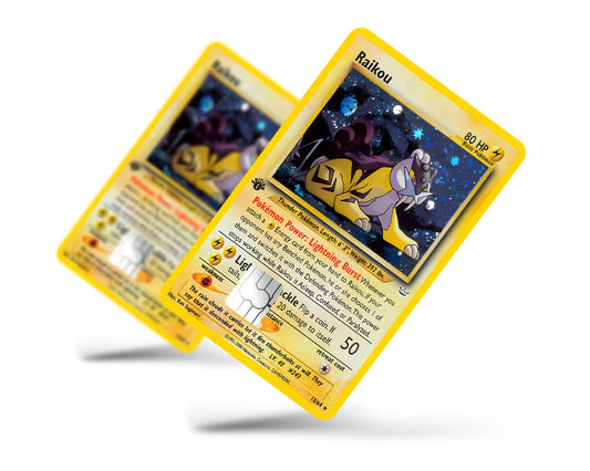 Anime Town Creations Credit Card Rare Raikou Pokemon Card Full Skins - Anime Pokemon Credit Card Skin