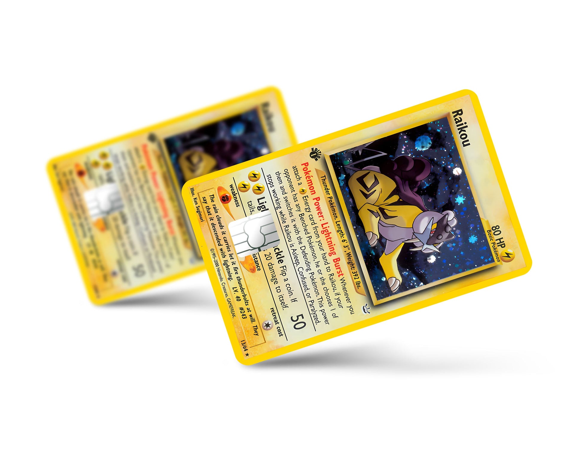 Rare Raikou Pokemon Card Credit Card Credit Card Skin Anime Town Creations Rare Raikou Pokemon Card Credit Card Credit Card Skin Anime Town Creations