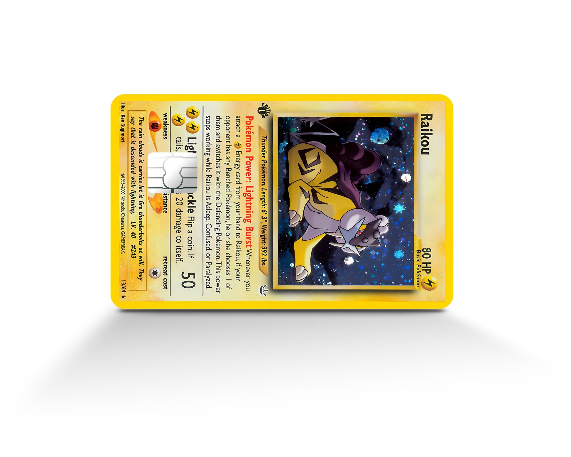Rare Raikou Pokemon Card Credit Card Credit Card Skin Anime Town Creations Rare Raikou Pokemon Card Credit Card Credit Card Skin Anime Town Creations