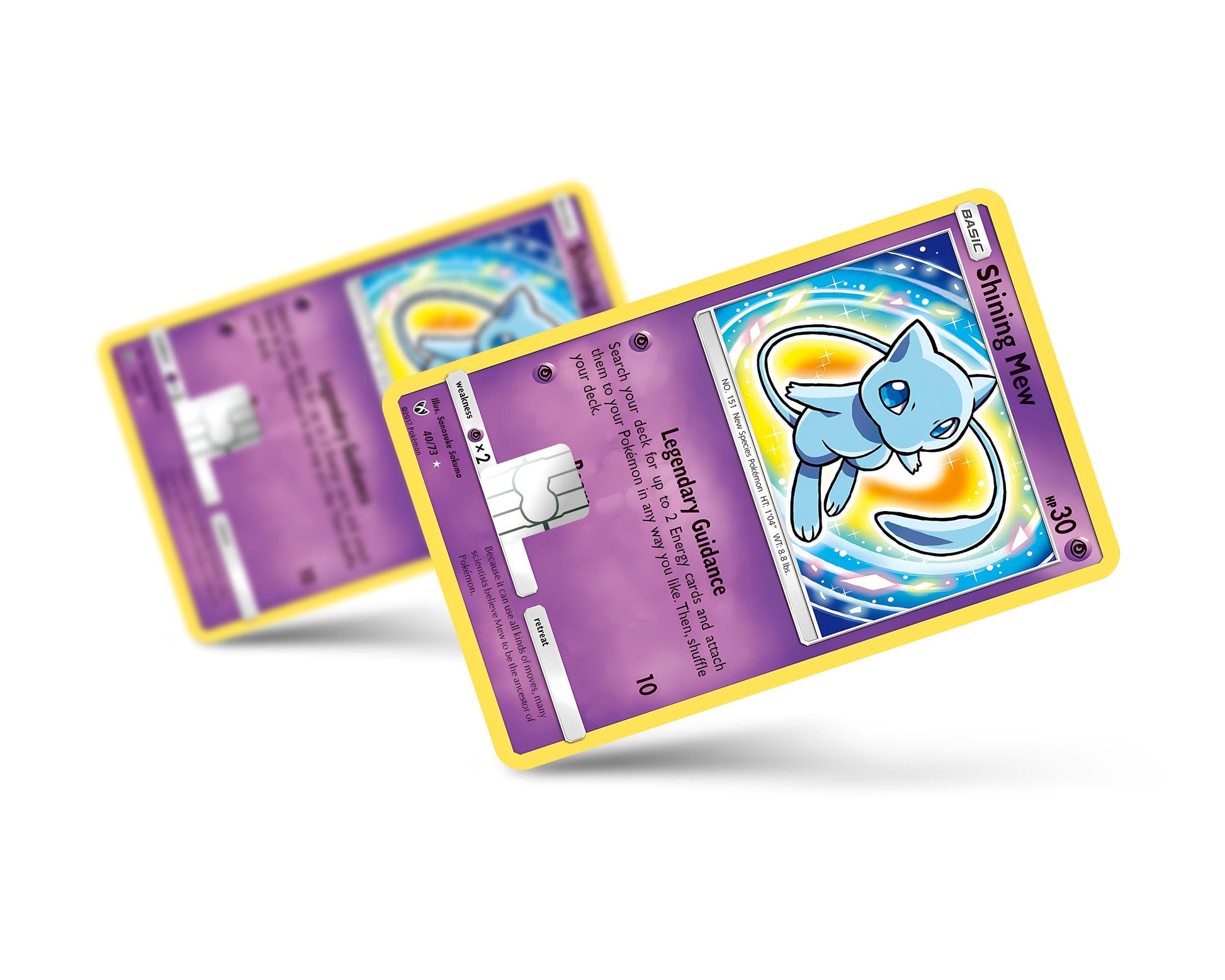 Anime Town Creations Credit Card Shining Mew Pokemon Card Full Skins - Anime Pokemon Credit Card Skin