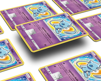 Anime Town Creations Credit Card Shining Mew Pokemon Card Window Skins - Anime Pokemon Credit Card Skin