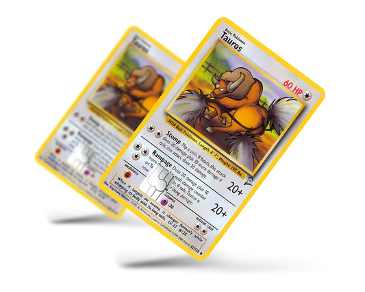 Anime Town Creations Credit Card Tauros Pokemon Card Full Skins - Anime Pokemon Credit Card Skin
