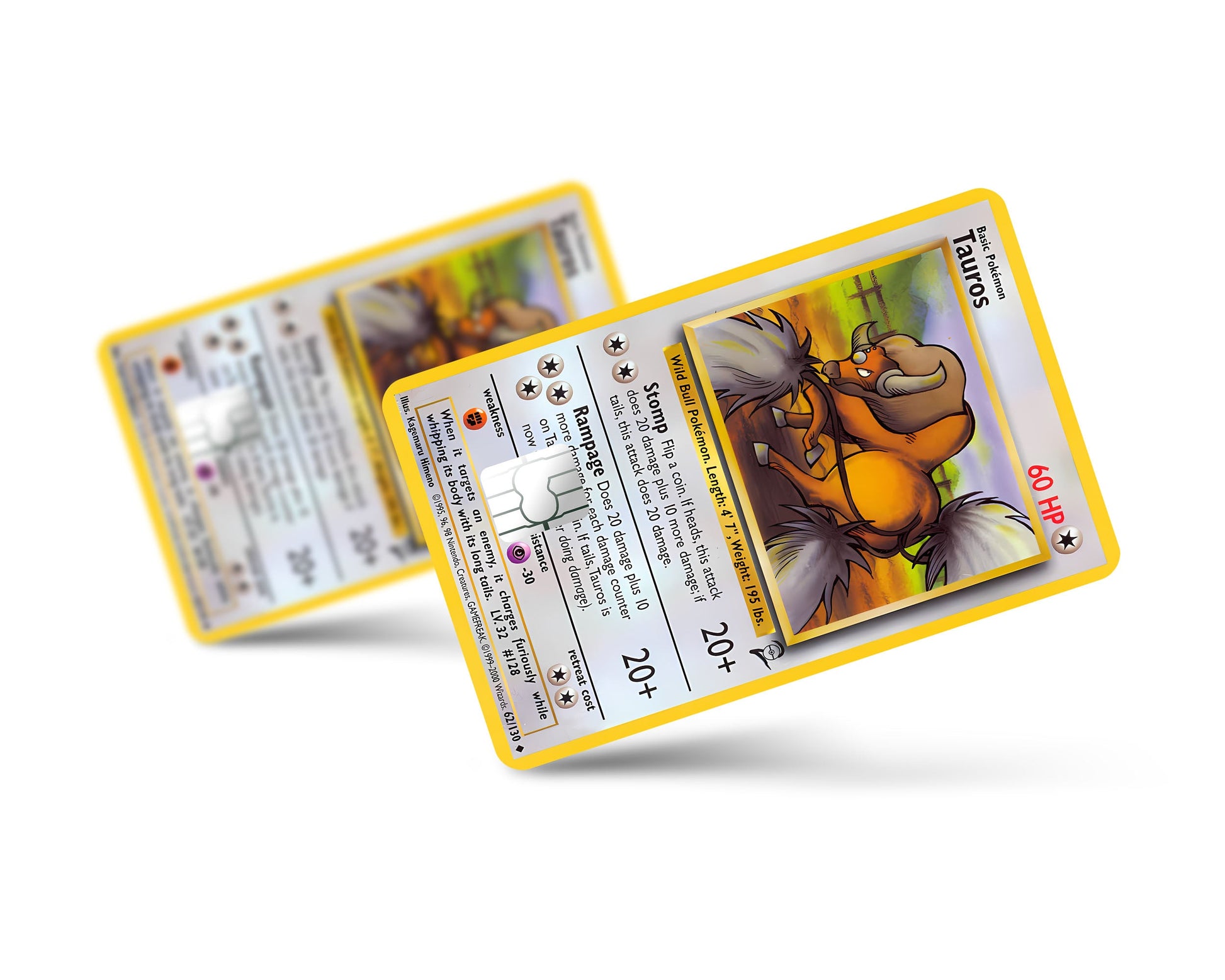 Tauros Pokemon Card Credit Card Credit Card Skin Anime Town Creations Tauros Pokemon Card Credit Card Credit Card Skin Anime Town Creations