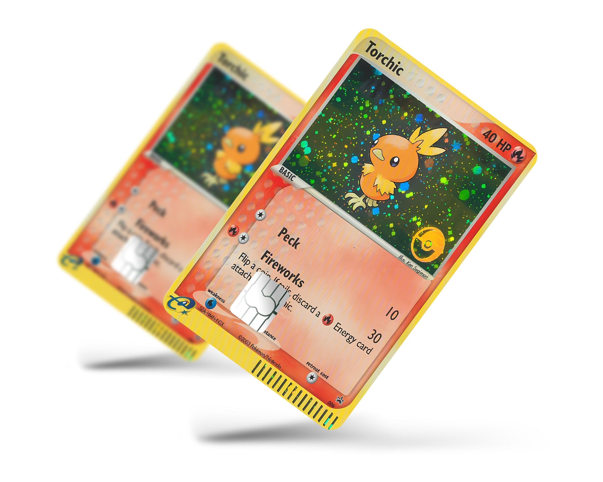 torchic pokemon card Torchic Pokemon Card Credit Card Credit Card Skin – Anime Town Creations