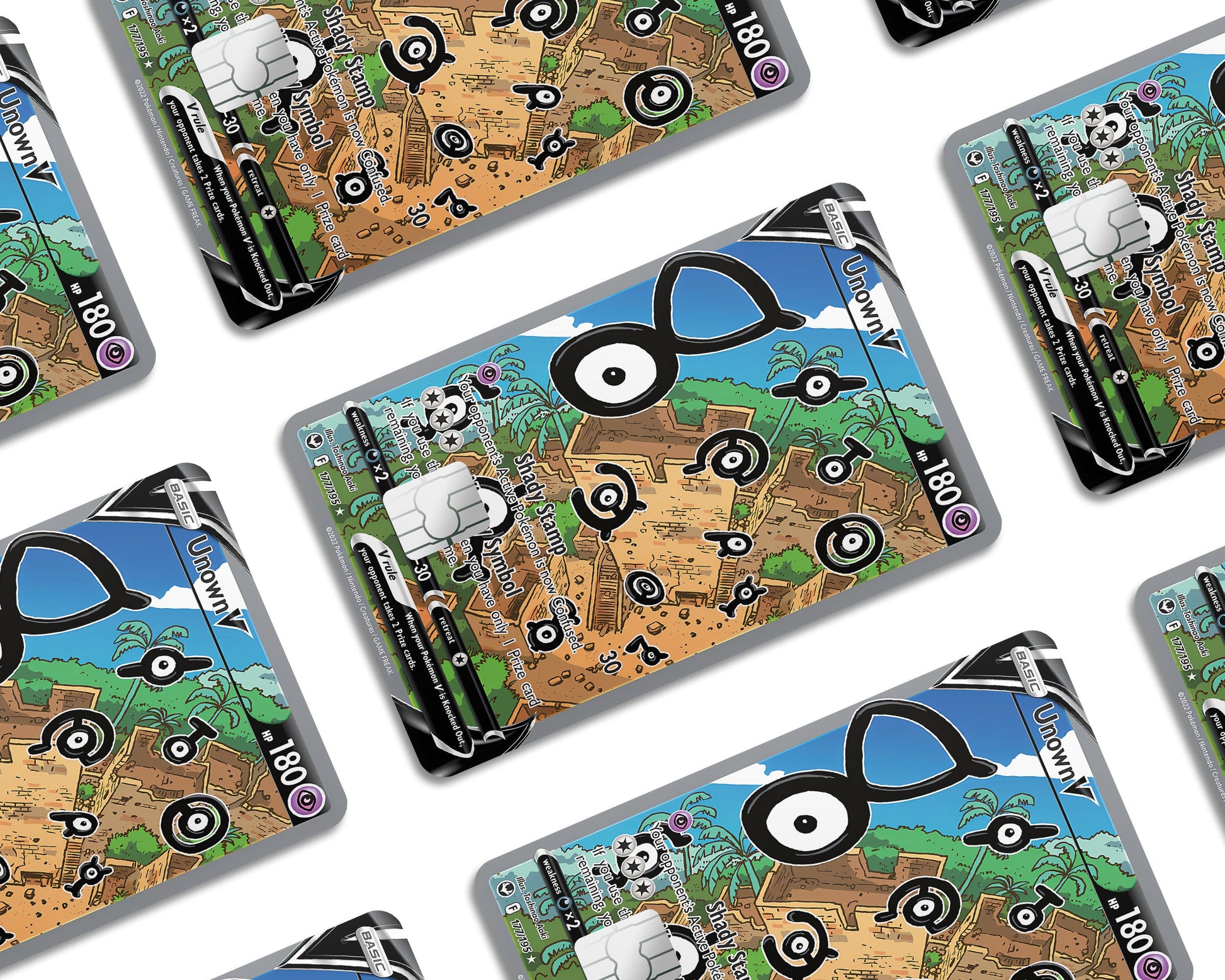 Unown Pokemon Card Credit Card Credit Card Skin Anime Town Creations Unown Pokemon Card Credit Card Credit Card Skin Anime Town Creations