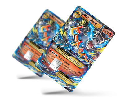 Anime Town Creations Credit Card Mega Charizard X Pokemon Card Full Skins - Anime Pokemon Credit Card Skin