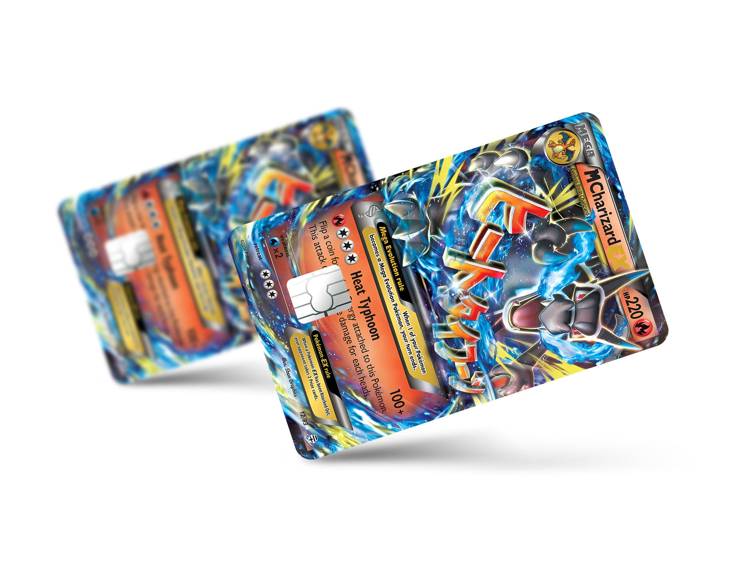Anime Town Creations Credit Card Mega Charizard X Pokemon Card Full Skins - Anime Pokemon Credit Card Skin