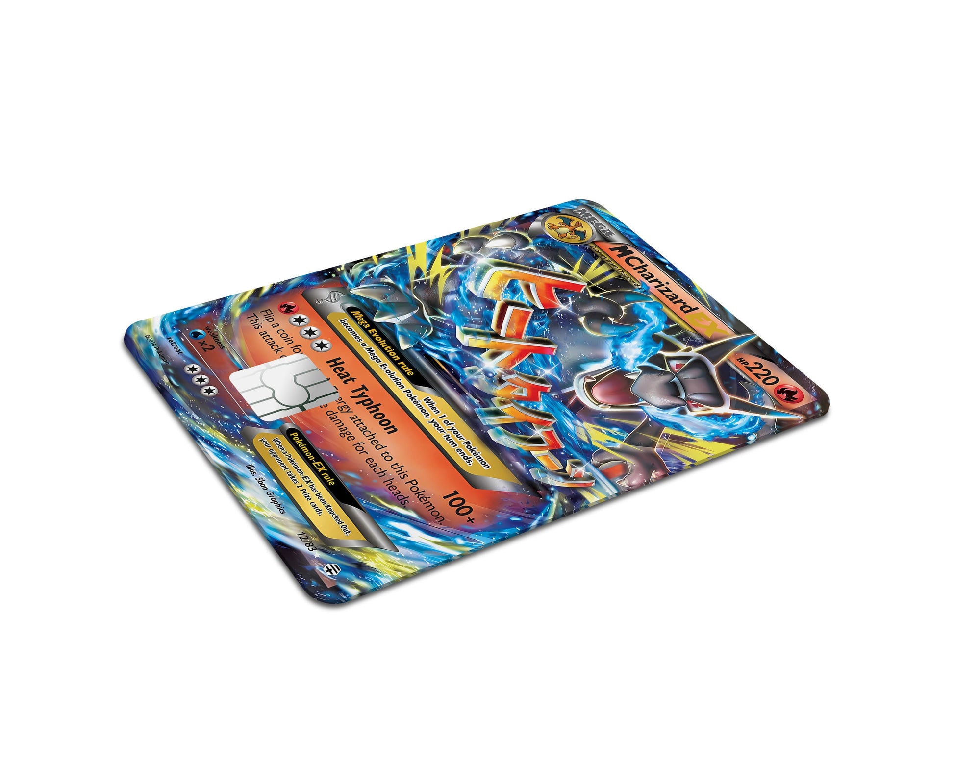 Anime Town Creations Credit Card Mega Charizard X Pokemon Card Full Skins - Anime Pokemon Credit Card Skin