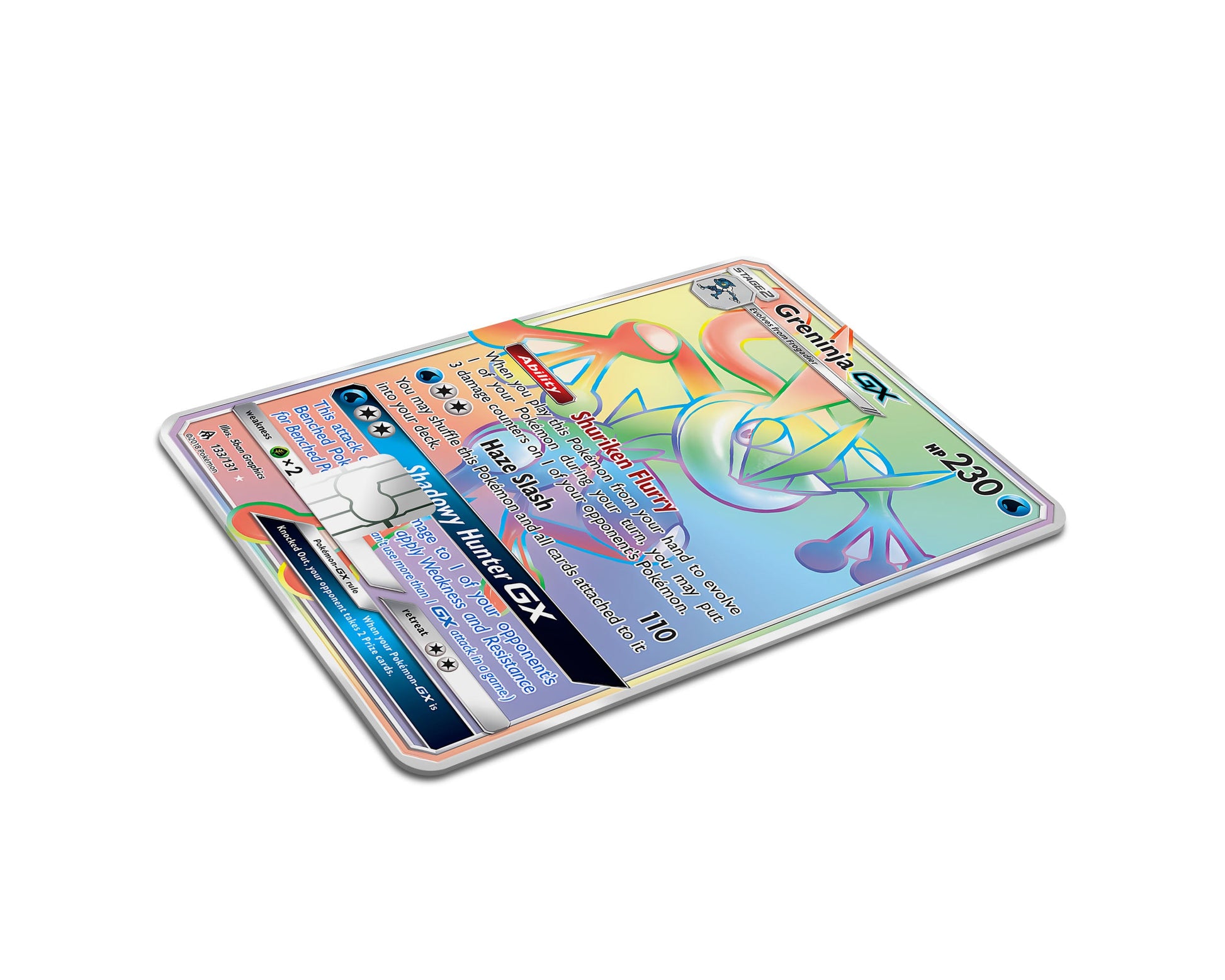 Rainbow Greninja Pokemon Card Credit Card Skin