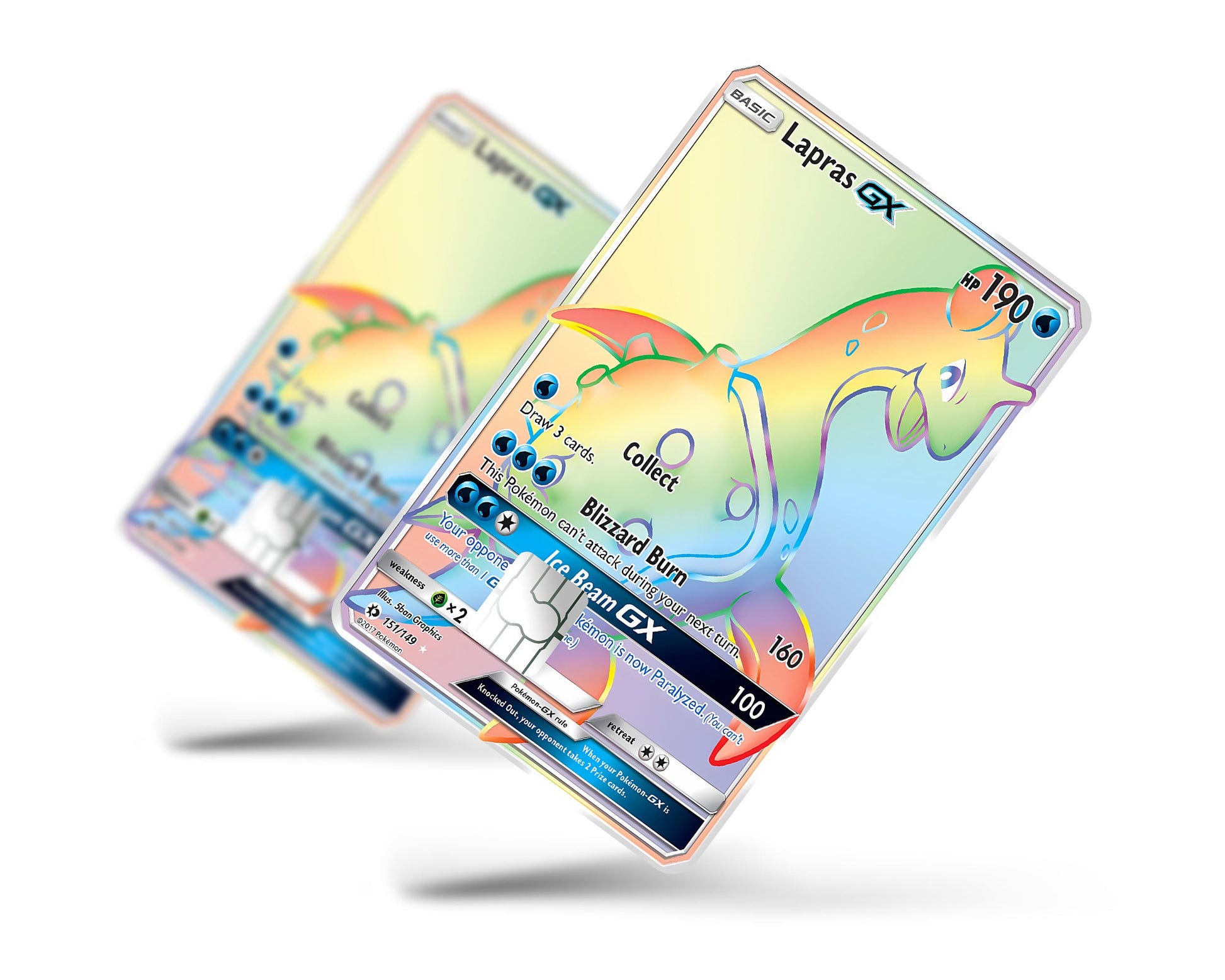 Rainbow Lapras Pokemon Card Credit Card Credit Card Skin Anime Town Creations Rainbow Lapras Pokemon Card Credit Card Credit Card Skin Anime Town Creations