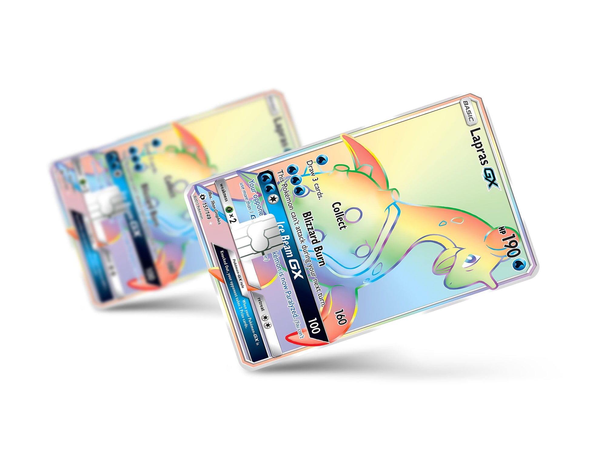 Rainbow Lapras Pokemon Card Credit Card Credit Card Skin Anime Town Creations Rainbow Lapras Pokemon Card Credit Card Credit Card Skin Anime Town Creations