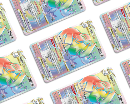 Anime Town Creations Credit Card Rainbow Lugia Pokemon Card Window Skins - Anime Pokemon Credit Card Skin