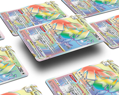 Anime Town Creations Credit Card Rainbow Lugia Pokemon Card Window Skins - Anime Pokemon Credit Card Skin