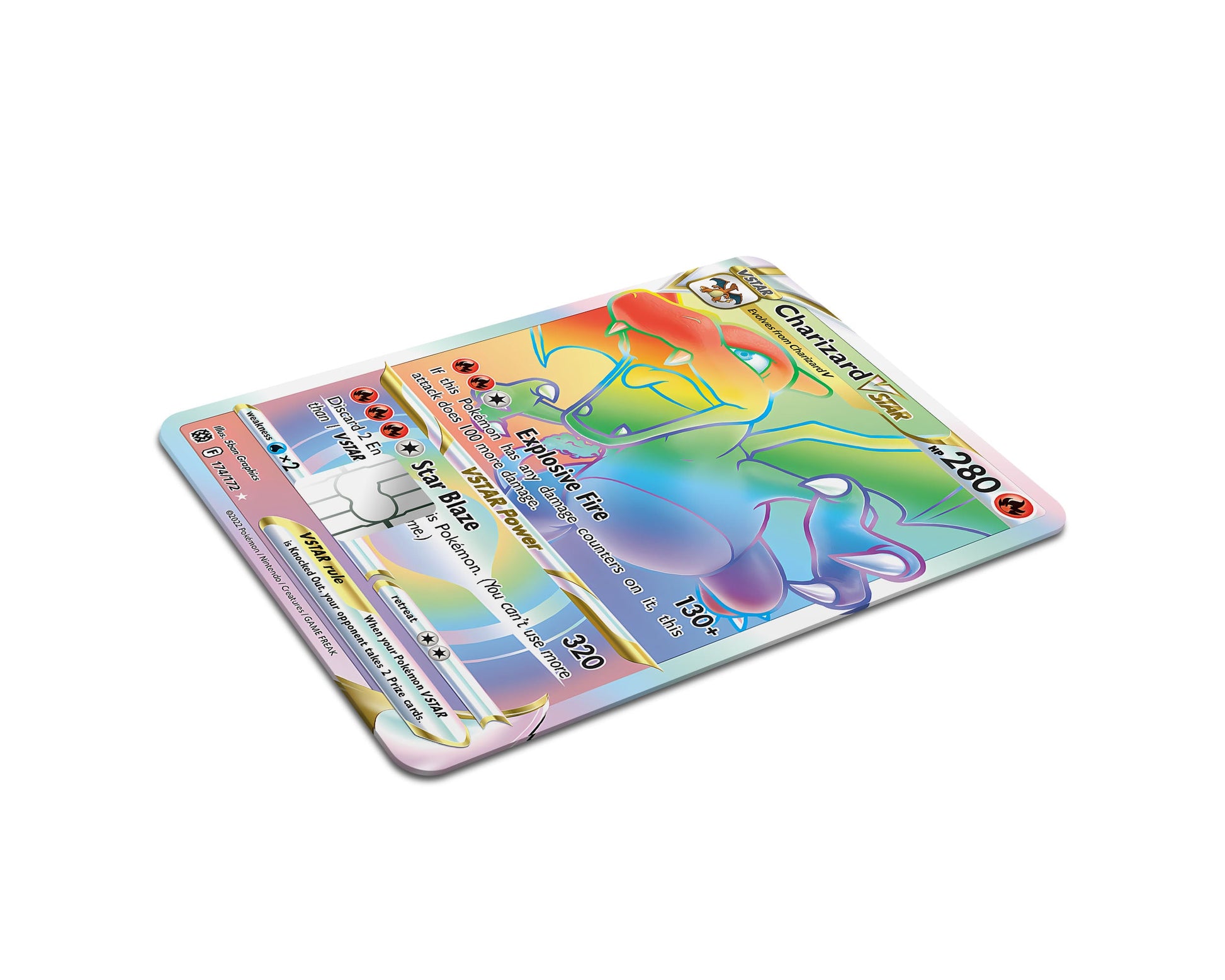 Rainbow Mega Charizard Pokemon Card Credit Card Credit Card Skin Anime Town Creations Rainbow Mega Charizard Pokemon Card Credit Card Credit Card Skin Anime Town Creations