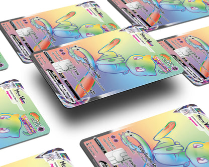 Anime Town Creations Credit Card Rainbow Mew Pokemon Card Window Skins - Anime Pokemon Credit Card Skin