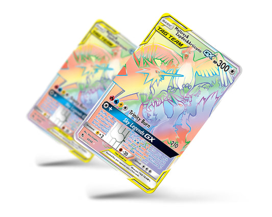 Anime Town Creations Credit Card Rainbow Moltres Zapdos Articuno Pokemon Card Full Skins - Anime Pokemon Credit Card Skin