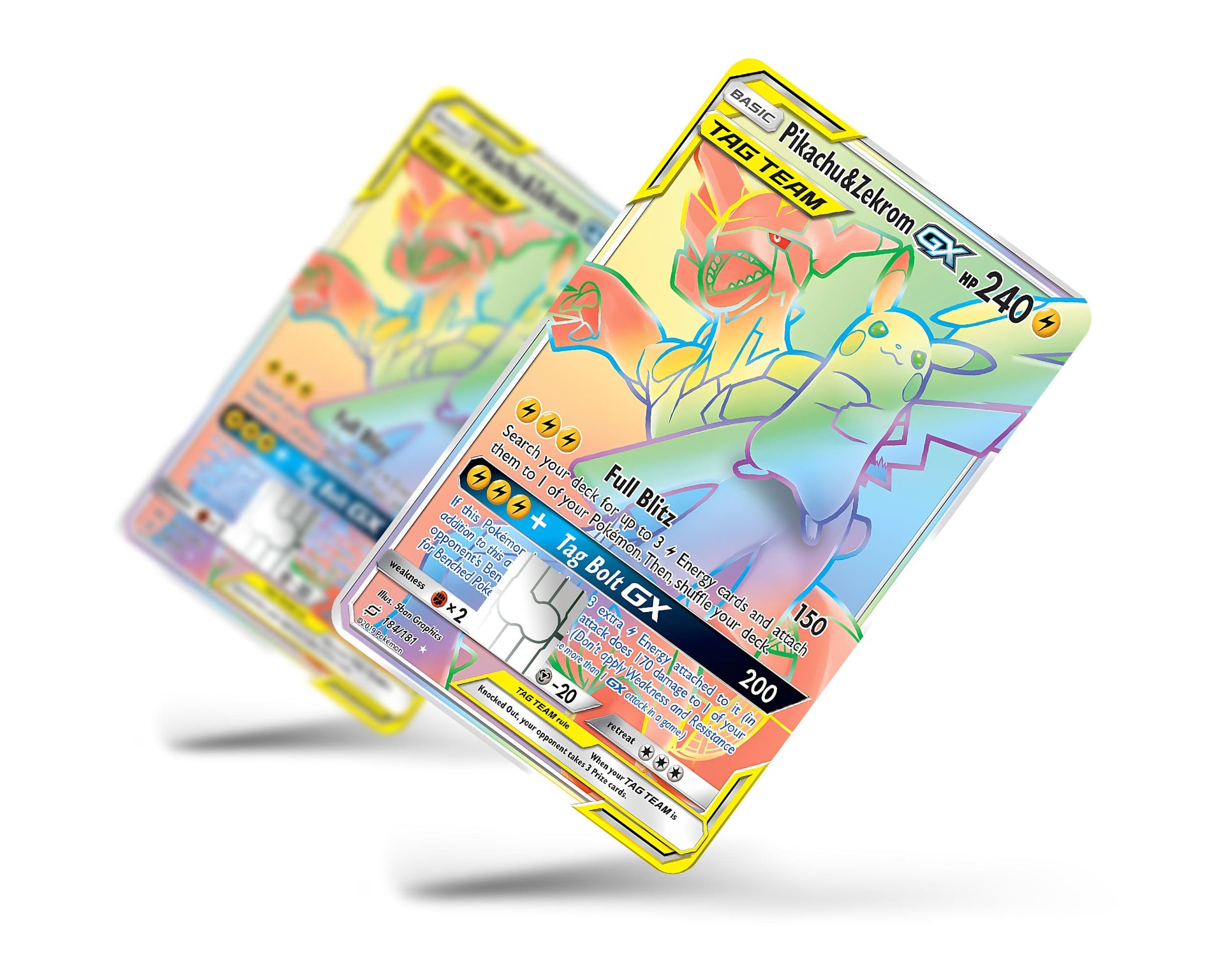 Rainbow Pikachu Zekrom Pokemon Card Credit Card Credit Card Skin – Anime  Town Creations