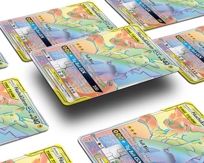 Anime Town Creations Credit Card Rainbow Pikachu Zekrom Pokemon Card Window Skins - Anime Pokemon Credit Card Skin