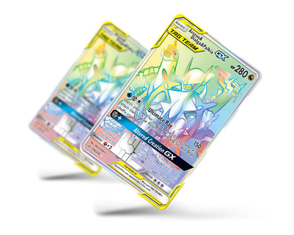 Rainbow Arceus Dialga Palkia Pokemon Card Credit Card Skin - Full / Small Rainbow Arceus Dialga Palkia Pokemon Card Credit Card Skin - Full / Small