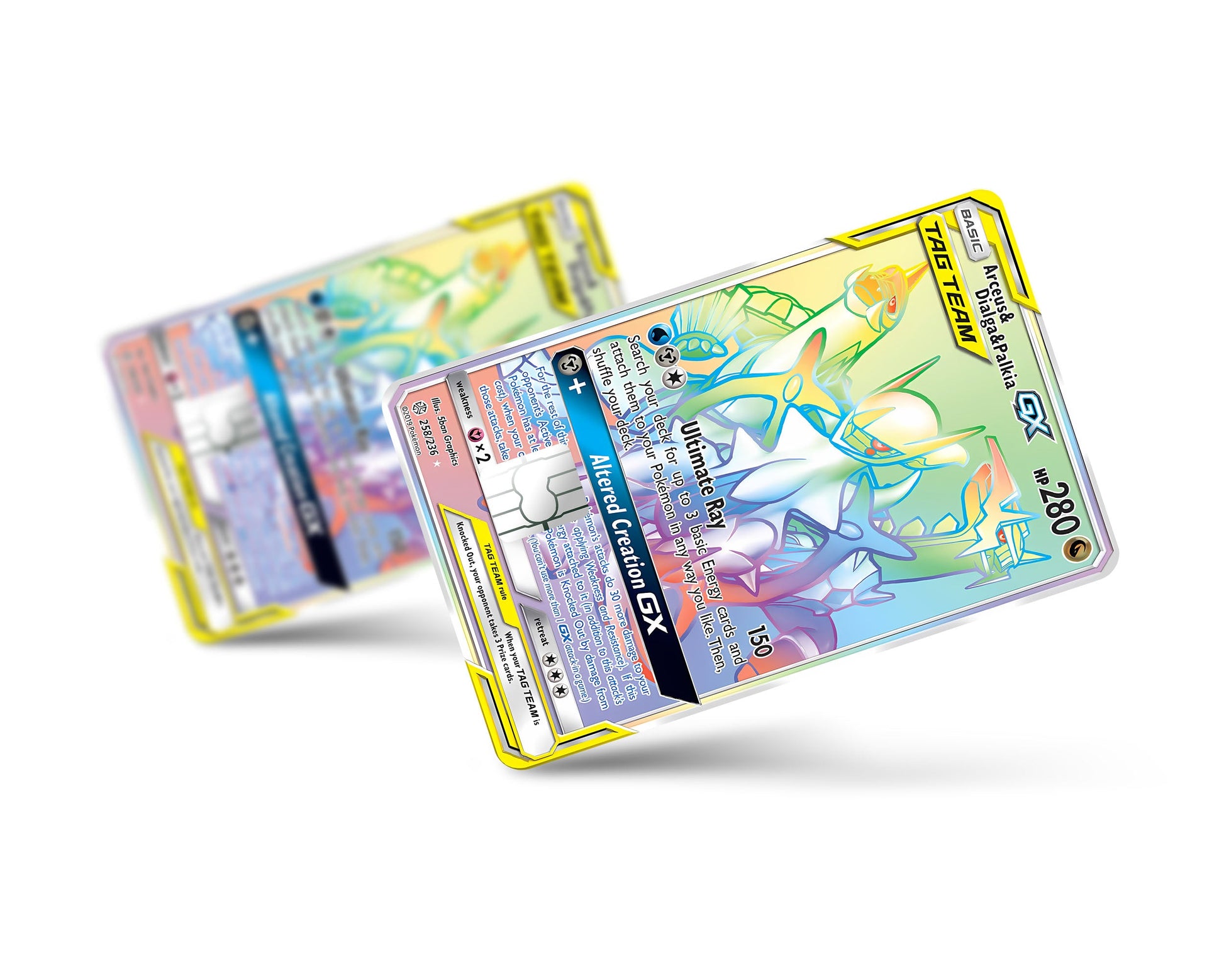 Rainbow Arceus Dialga Palkia Pokemon Card Credit Card Credit Card Skin Anime Town Creations Rainbow Arceus Dialga Palkia Pokemon Card Credit Card Credit Card Skin Anime Town Creations