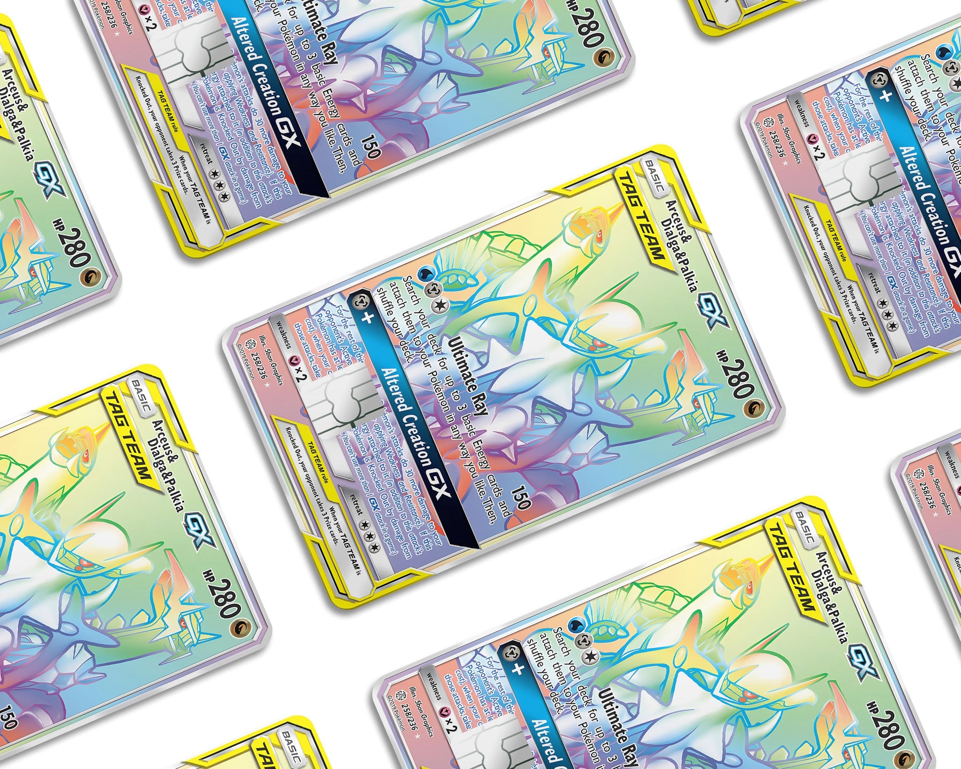 Rainbow Arceus Dialga Palkia Pokemon Card Credit Card Credit Card Skin Anime Town Creations Rainbow Arceus Dialga Palkia Pokemon Card Credit Card Credit Card Skin Anime Town Creations