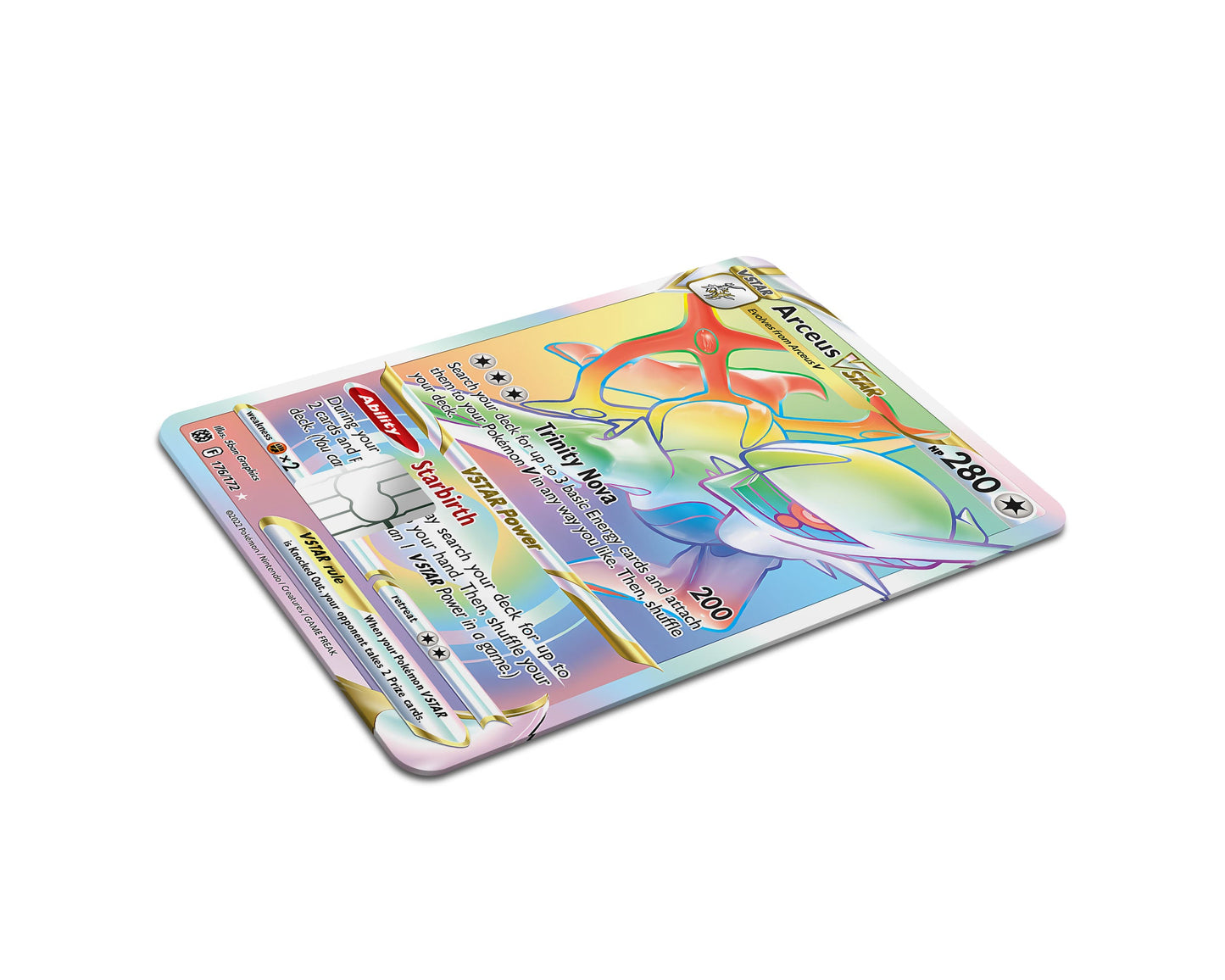 Anime Town Creations Credit Card Rainbow Arceus Pokemon Card Full Skins - Anime Pokemon Credit Card Skin